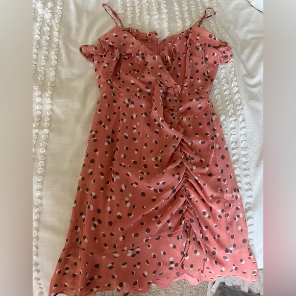 Pink Ruffle Mini Dress - Picture 2 of 4